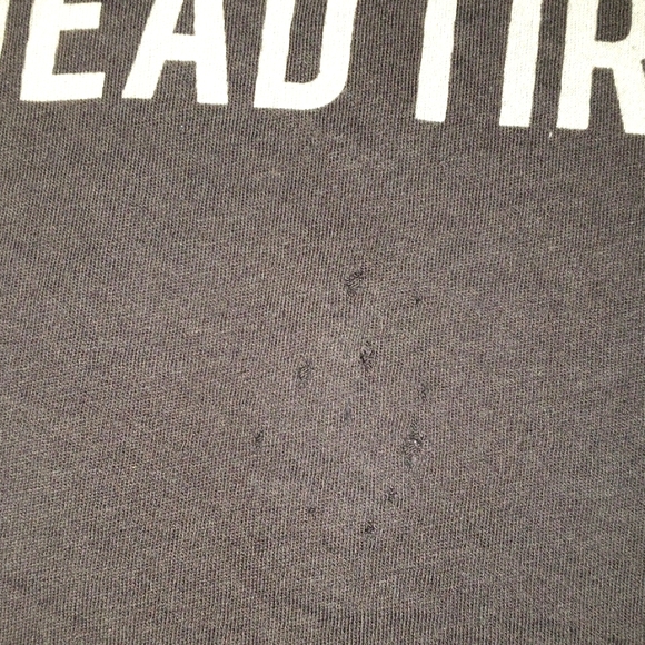 Lazy One Size Extra Small "Dead Tired" Grey & Seafoam Green 3/4 Sleeve T-shirt - Picture 3 of 6